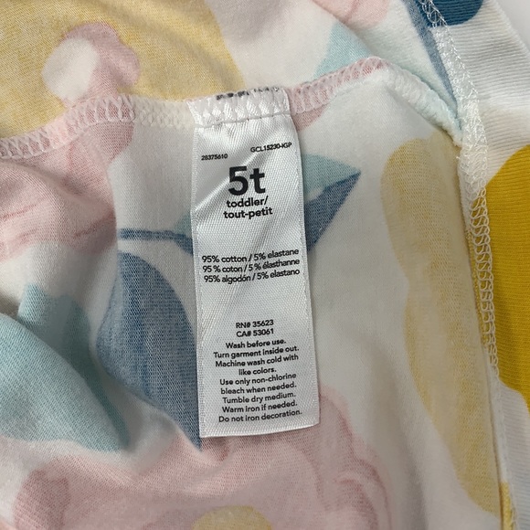 Girl’s Carter’s floral top gently used long-sleeve - Picture 7 of 9